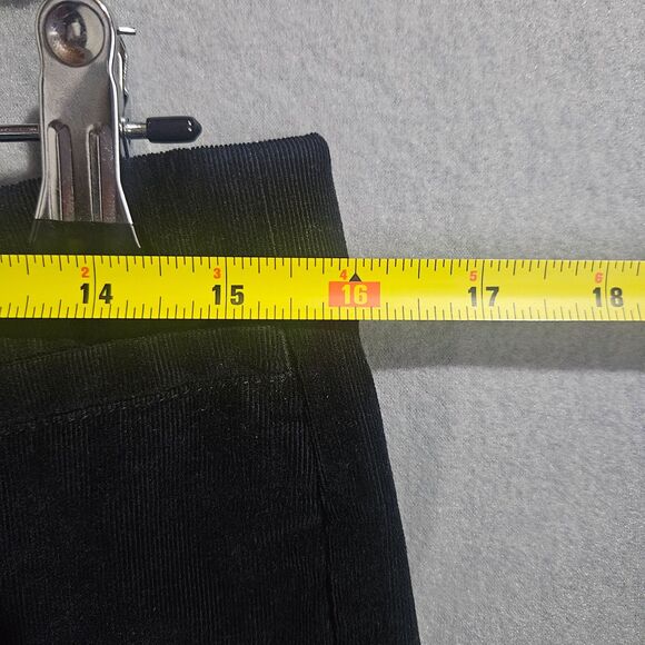 J. Jill Sz 10 Velvet Pants Velour Jeans Black Slim Pull On Ankle - Picture 6 of 8